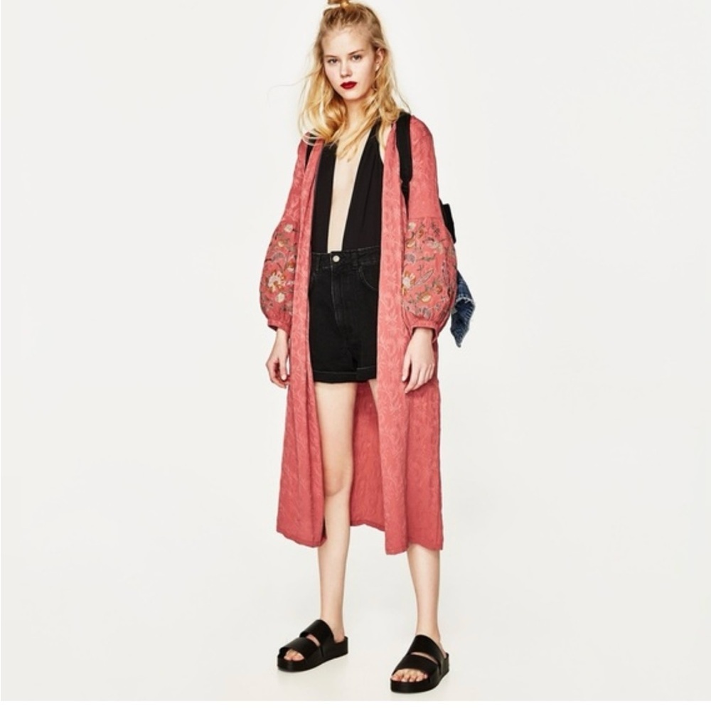Zara bell sleeve kimono cover up , dress size Small